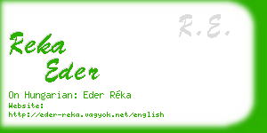 reka eder business card